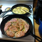Making Pepper Chicken and Morel Cream Sauce Making Pepper Chicken and Morel Cream Sauce