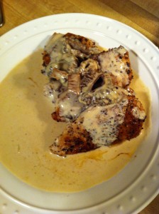 Pepper Chicken with a Blonde Morel Cream